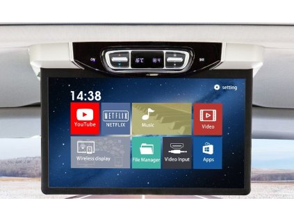 Stropný LCD monitor 15,6 &quot;šedý s OS. Android HDMI / USB, pre Mercedes-Benz V260