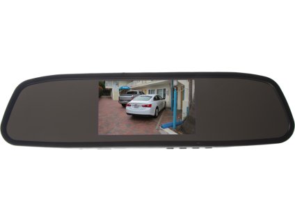 LCD monitor 4,3 "na zrkadlo s microSD / USB / FM modulátor / Bluetooth