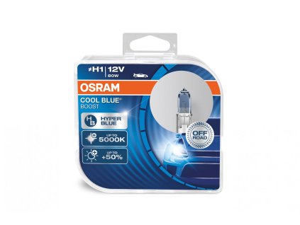 Halogénové žiarovky Osram H1 12V 80W P14,5s Cool Blue Boost 5000K 2 ks