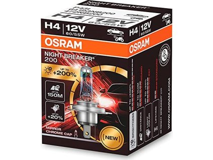 Halogénová žiarovka Osram H4 12V 60/55W P43t NIGHT BREAKER 200 /1 ks