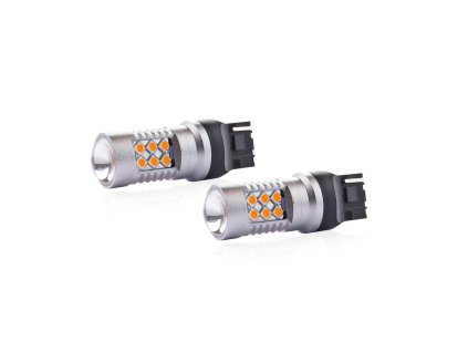 LED žiarovky CANBUS 24SMD 3030 1156 T20 7440 W21W Amber 12V/24V