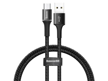 Kábel USB do micro USB s LED diódov 3A 100 cm black BASEUS Halo