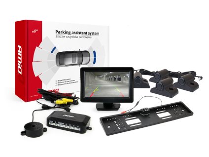 Asistenty parkovania TFT01 4,3" s kamerou HD-402-LED 4-senzorové čierne Truck