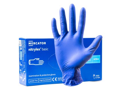 Nitrilové rukavice Nitrylex Basic veľkosť M, 100 ks