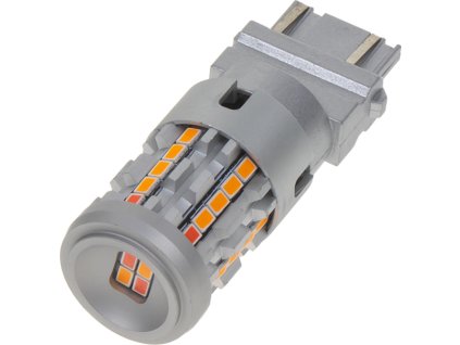 LED T20 (3157) oranžová/červená, 12/24V, CAN-BUS, 26LED SMD