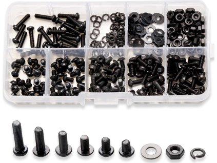 Súprava skrutiek s maticami M3 , 300 ks