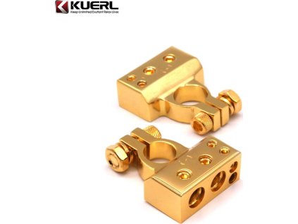 KUERL pozlátené svorky batérie 2ks (4 in)