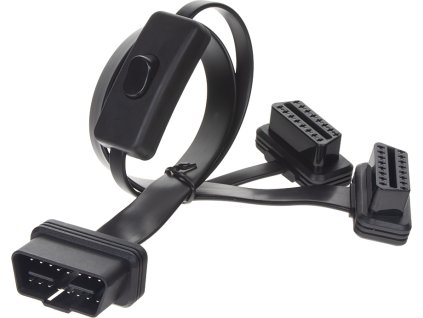 Konektor OBD2 odbočka 1 samec / 2 samica / 1x vypínač