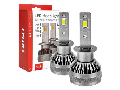 LED žiarovky hlavného svietenia HP Full Canbus H1 12V 24v 6500k AMIO-03671