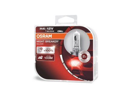 Halogénová žiarovka Osram H4 12V NIGHT BREAKER SILVER +100% /2 ks