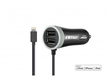 Nabíjačka do auta 12/24V iOS + 2x USB 2.4A PCH PRO-02