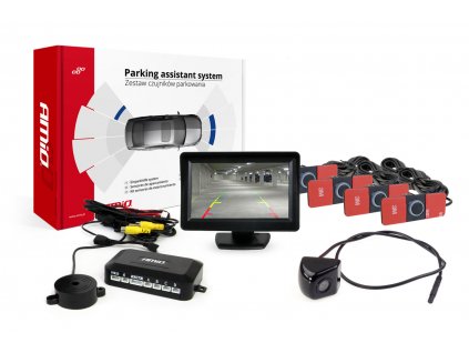 Asistenty parkovania LCD 4,3" s kamerou HD-310 4-senzorové čierne vnútorné