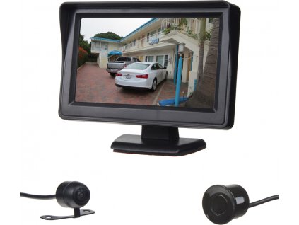Parkovací systém so 4-mi čidlami a kamerou + LCD 4,3 "