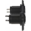 dvojitá zásuvka do panelu 1x CL + 2x nabíjačka USB vodeodolná