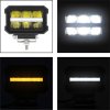 LED svetlo obdĺžnikové s pozičným/oranž. svetlom, 6x5W, ECE R10, R149