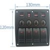 Panel s 4x spínačmi Rocker 12/24V