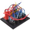 Panel s 4x spínačmi Rocker, CL + USB zásuvka, 12/24V