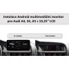 Multimediálny monitor pre Audi A4, S4, A5 s 10,25" LCD, Android, WI-FI, GPS, Carplay, Bluetooth, USB