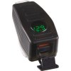 USB/USB-C nabíjačka s voltmetrom na motocykel