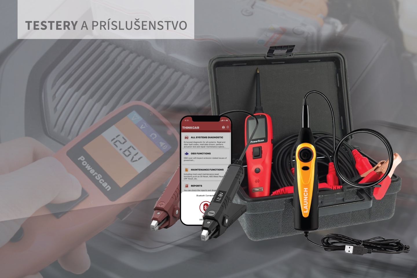 Testery a príslušenstvo