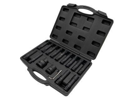 Sada úderových nástavcov Hex, Torx a E-profil – 16 ks