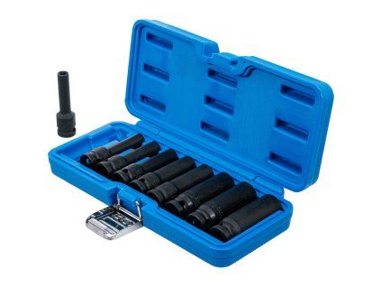 Sada nástrčných hlavíc E-profil predĺžené, 1/2", E10–E24, 9 ks
