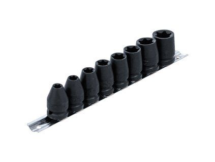 Sada nástrčných hlavíc E-Star, 1/2", E10 - E24 mm, 8 ks