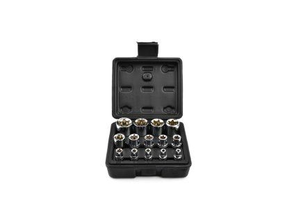 Sada nástrčných hlavíc Torx, E4-E24, 14ks