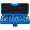 Sada nástrčných hlavíc E-profil 6.3mm (1/4") / 12.5mm (1/2") E4-E24, 28-dielna