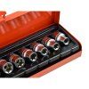 Sada nástrčných hlavíc E-Torx, E10-E24, 1/2" štvorhranný pohon, 9ks