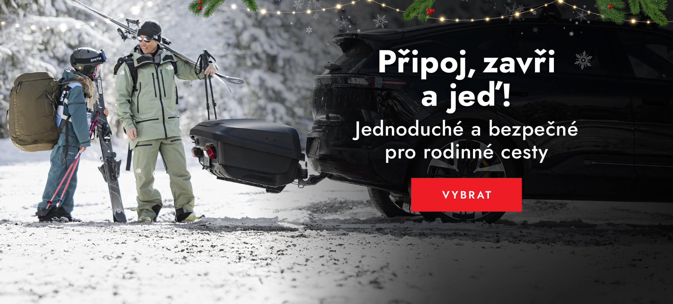 Box na lyže a snowboardy na tažné zařízení