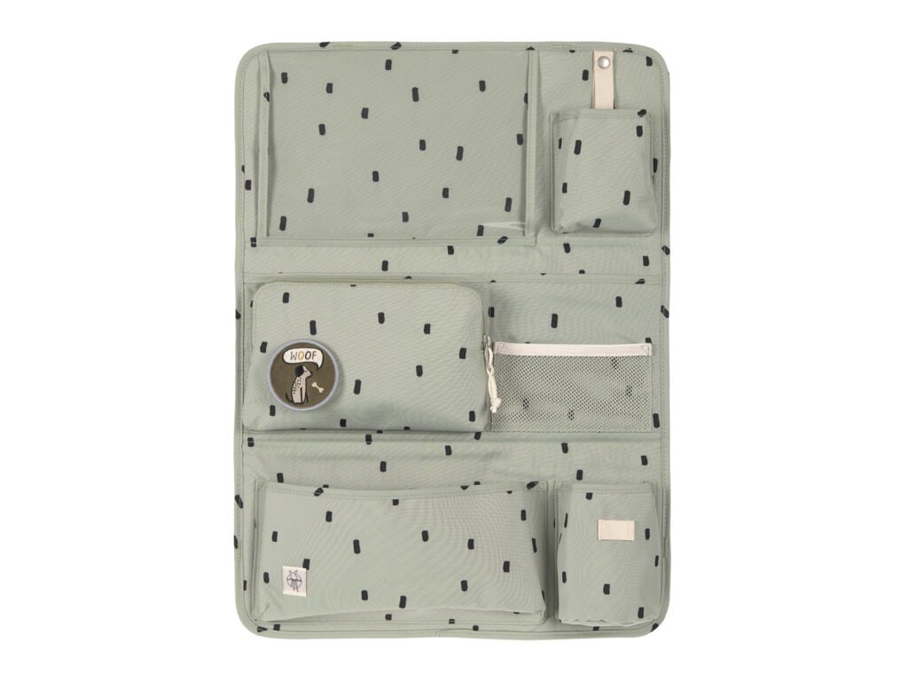 LÄSSIG Car Wrap-to-Go Happy Prints light olive