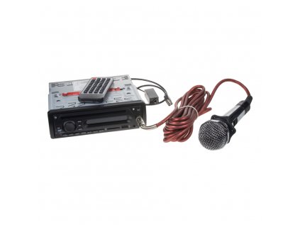 1DIN rádio pro autobusy s DVD/CD, 2x USB, SD, Mikrofon pro průvodce