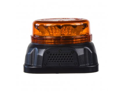 LED maják, 12-24V, 12x3W se zvukovou signalizací, oranžový, fix