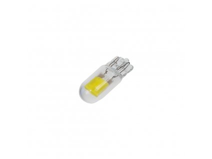 COB LED T10 bílá, 12V, celosklo