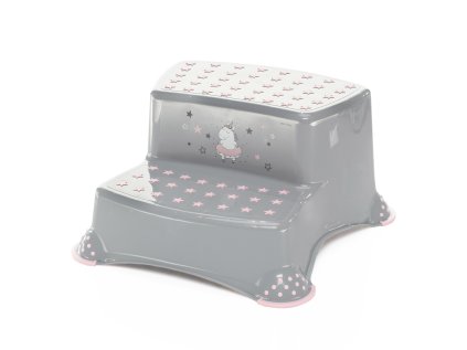Dvojstupínek k WC/umyvadlu "Unicorn" (Varianta Grey/Pink)
