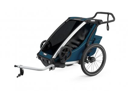Thule Chariot Cross Aluminium/MajolicaBlue  Multifunkční sportovní vozík