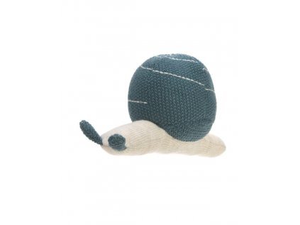 Knitted - Toy with Rattle 2022 Garden Explorer snail blue