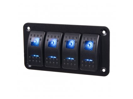 Panel s 4x spínači Rocker 12/24V