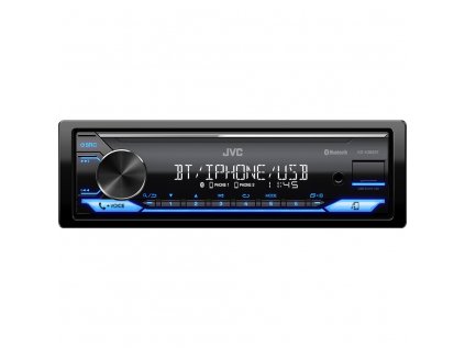 JVC autorádio bez mechaniky/Bluetooth/USB/AUX/modrá barva podsvícení/odním.panel