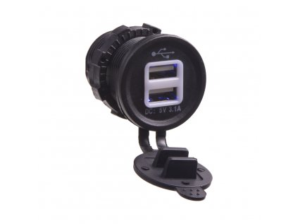 Balení 10ks 2x USB nabíječka (zásuvka) voděodolná do panelu