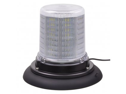 LED maják, 12-24V, 128x1,5W bílý, magnet, ECE R10