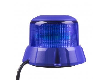 Robustní modrý LED maják, modrý hliník, 48W, ECE R65
