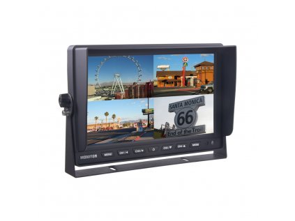 AHD monitor 10" s kvadrátorem a s 4x4PIN vstupy, DVR