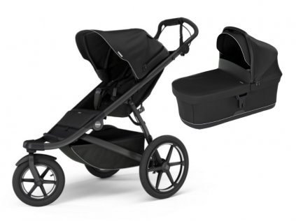 Akční set Thule Urban Glide 3 Black s magnetickou přezkou+ hluboká korba Black  autorizovaný prodejce THULE