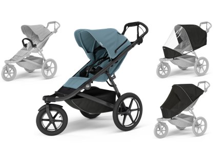 JAMAR THULE URBAN GLIDE 3 Mid blu + pláštěnka,moskytiera,madlo THULE(1)