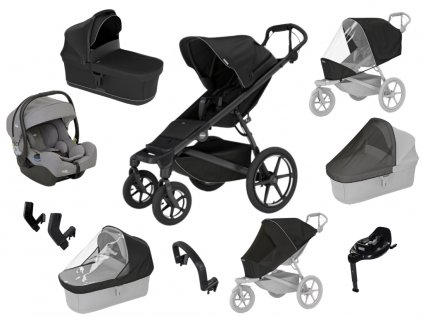 Akční set MAX Thule Urban Glide 4-wheel Black + Joie  Autorizovaný prodejce