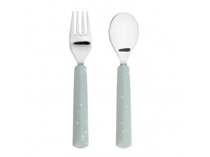Cutlery with Silicone Handle 2pcs blue