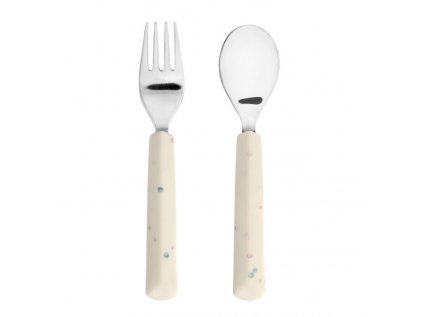 Cutlery with Silicone Handle 2pcs nature