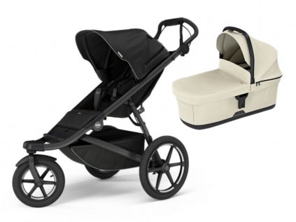 Akční set Thule Urban Glide 3 Black s magnetickou přezkou + hluboká korba Soft Beige  autorizovaný prodejce THULE